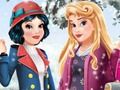 Mchezo Aurora na Snow White Winter Fashion  online