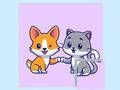 Mchezo Paka na Mbwa Puzzle  online