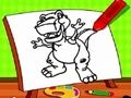 Mchezo Rahisi Watoto Coloring Dinosaur  online