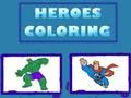 Mchezo Mashujaa Coloring  online