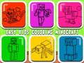 Mchezo Rahisi watoto kuchorea Minecraft online