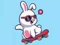 Mchezo Kitabu cha Kuchorea: Rabbit Skateboard  online