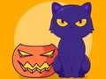 Mchezo Kitabu cha Kuchorea: Paka wa Halloween  online