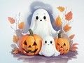 Mchezo Kitabu cha Kuchorea: Mizimu ya Halloween  online
