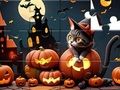 Mchezo Mafumbo ya Jigsaw: Paka wa Halloween  online