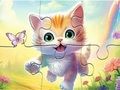 Mchezo Jigsaw Puzzle: Kitten Pamoja na Butterfly  online