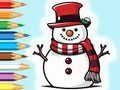 Mchezo Kitabu cha Kuchorea: Familia ya Snowman  online