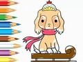 Mchezo Kitabu cha Kuchorea: Mbwa-Kupanda-Sled  online