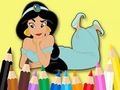 Mchezo Kitabu cha kuchorea: Princess Jasmine  online