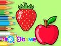 Mchezo Kitabu cha Kuchorea: Apple na Strawberry  online