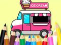 Mchezo Kitabu cha Kuchorea: Gari la Ice Cream  online