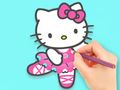 Mchezo Kitabu cha Kuchorea: Hello Kitty Dancing  online