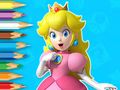 Mchezo Kitabu cha Kuchorea: Peach Princess mchanga  online