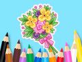 Mchezo Kitabu cha Kuchorea: Bouquet ya Upendo  online