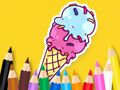 Mchezo Kitabu cha Kuchorea: Ice Cream ya Baridi  online