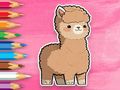 Mchezo Kitabu cha Kuchorea: Cute Alpaca  online