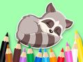 Mchezo Kitabu cha Kuchorea: Mtoto wa Raccoon  online