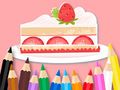 Mchezo Kitabu cha Kuchorea: Keki ya Strawberry  online