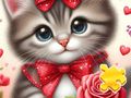 Mchezo Mafumbo ya Jigsaw: Paka wa Rose  online