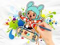 Mchezo Kitabu cha Kuchorea: Toca Boca Skateboard  online