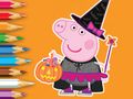 Mchezo Kitabu cha Kuchorea: Peppa Nguruwe Halloween  online