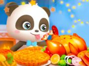 Mchezo Mafumbo ya Jigsaw: Sikukuu ndogo ya Kushukuru ya Panda  online