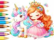 Mchezo Kitabu cha Kuchorea: Whisper ya Siri ya Unicorn  online