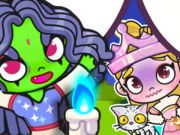 Mchezo Jigsaw puzzle: Elphaba na Glinda  online