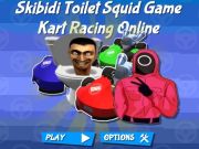 Mchezo Skibidi choo squid mchezo kart racing mkondoni  online