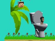 Mchezo Spinning Skibidi choo flappy minecraft  online