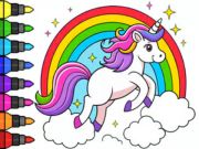 Mchezo Kitabu cha kuchorea: Unicorn ya kichawi  online
