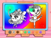Mchezo Kitabu cha kuchorea: ballerina cappuccin online