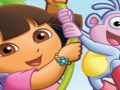 Mchezo Puzzle ya kufurahisha Dora na buti  online