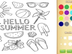 Mchezo Hello Summer Coloring Book for Kids online