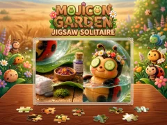 Mchezo Mojicon Garden Jigsaw Solitaire! online