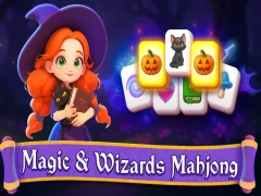 Mchezo Magic and Wizards Mahjong online