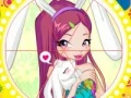 Mchezo Winx bunny style: Round Puzzle online