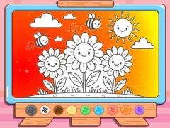 Mchezo Coloring Book: Happy Flower online