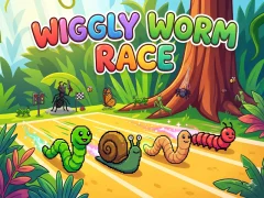 Mchezo Wiggly Worm Race online