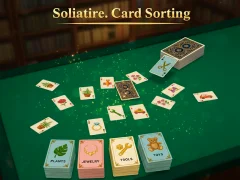 Mchezo Solitaire. Card Sorting online
