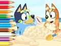 Mchezo Coloring Book: Bluey On The Beach online