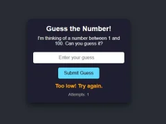 Mchezo Number Guessing online