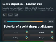Mchezo Electro-Magnetism - Knockout Quiz online