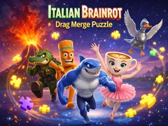 Mchezo Italian Brainrot Drag Merge Puzzle online