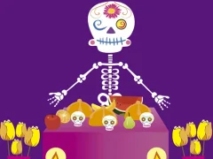 Mchezo Skeleton party hidden online