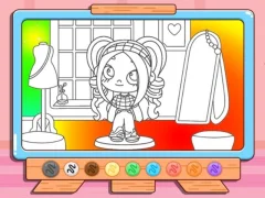 Mchezo Coloring Book: Avatar Girl Dress Up Shopping online