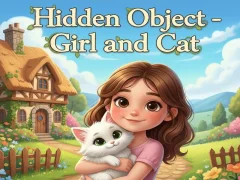 Mchezo Hidden Object - Girl and Cat online