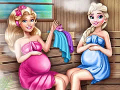 Mchezo Cute Mommies Pregnant Sauna online