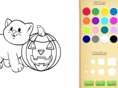 Mchezo Halloween Coloring Book online