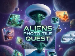 Mchezo Aliens Photo Tile Quest online